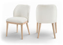 Valeo - Linen Textured Fabric Upholstered Dining Chair (Set of 2) - Painted Natural Base