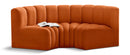 Arc - Velvet 3 Piece Modular U-Shaped Sofa