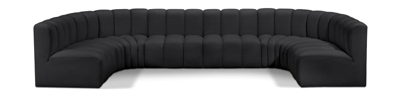Arc - Faux Leather Modular U-Shaped Sectional