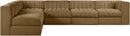 Rummi - Velvet Performance Fabric Upholstered 6 Piece Modular Sectional