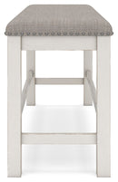 Robbinsdale - Dbl Counter Height Upholstered Dining Bench - Antique White