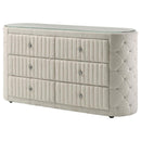 Sonya - 6-Drawer Upholstered Bedroom Dresser