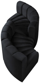 Arc - Velvet 4 Piece Curved Modular Sofa
