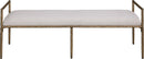 Axis - Linen Textured  Beige Fabric Upholstered Bench