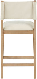 Avon - Linen Textured Performance Fabric Upholstered Counter Stool