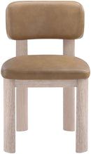 Paloma - Vegan Leather Upholstered Dining Chair (Set of 2) - Tan / Rich Natural