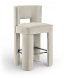Zuno - Velvet Performance Fabric Upholstered Bar Stool (Set of 2)