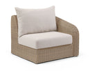 Seacrest - Olefin Water Resistant Fabric And Wicker Outdoor Patio Right Arm Chair