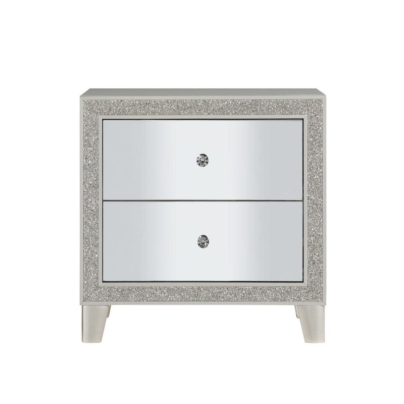 Sliverfluff - Nightstand - Mirrored & Champagne