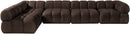 Orin - Velvet 5 Piece Modular Sectional