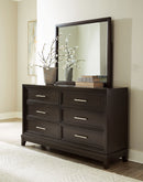 Neymorton - Dresser And Mirror - Dark Grayish Brown