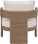 Sandbay - Olefin Water Resistant Fabric And Wicker Outdoor Patio Accent Chair