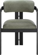 Aurum - Vegan Leather Upholstered Dining Chair With Graphite Black Base (Set of 2)