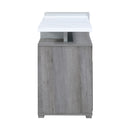 Zoro - 76" Entertainment Unit With Bluetooth Speaker - Dark Brown / White