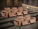 1224 - Coganc 8-Piece Modular Power Reclining Sofa & Loveseat Set In With 5 Power Recliners & Power Headrests - Cognac