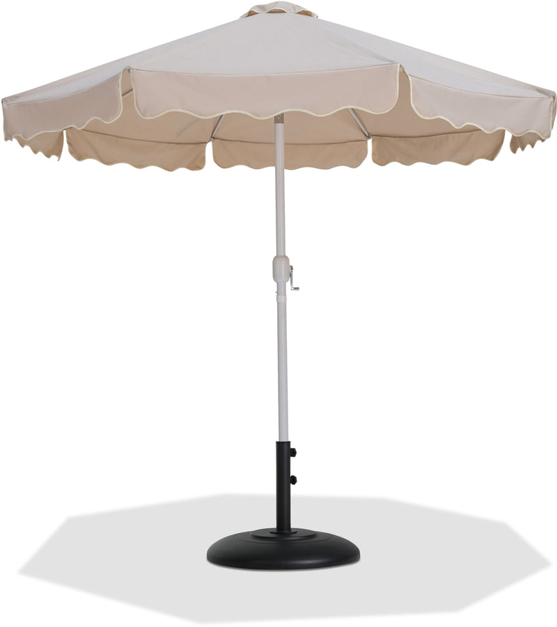 Amalfi - Patio Umbrella - Black Base / White Pole
