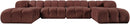 Orin - Velvet 6 Piece Modular Double Chaise Sectional