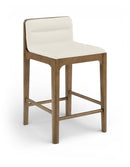 Ellis - Vegan Leather Upholstered Counter Stool (Set of 2) - Brown Base