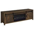 Enfield - 71" TV Stand Fireplace Media Console - Dark Pine
