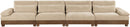 Turin - Chenille Fabric Upholstered Modular Sectional - Beige