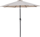 Fiji - Aluminum Patio Umbrella With Square Teak And Black Base