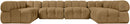 Orin - U-Shaped Velvet 6 Piece Modular Sectional