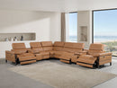 1246 - 8-Piece L-Shaped Modular Power Reclining Sectional With 3 Power Recliners And Power Headrests