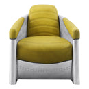 Brancaster - Accent Chair - Yellow Top Grain Leather & Aluminum