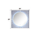 Noralie - Accent Mirror With LED - Mirrored, Faux Diamonds
