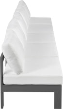 Nizuc - Outdoor Patio 5 Seat Modular Armless Sofa With Gray Frame
