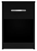 Finch - One Drawer Night Stand - Black