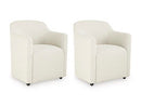 Radkin - Dining Upholstered Arm Chair (Set of 2) - Off White
