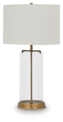 Gizeh - Glass Table Lamp - Clear / Gold Finish