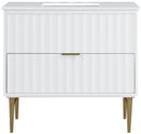 Modernist - Bathroom Vanity With Gold Legs