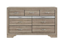 Seville - 5 Piece Full Bedroom Set (Bed, Dresser & Mirror, Nightstand, Chest) - Brown / Natural