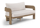 Sandbay - Olefin Water Resistant Fabric And Wicker Outdoor Patio Loveseat