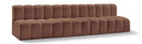 Arc - Faux Leather 4 Seats Modular Sofa