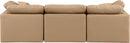 Indulge - Faux Leather 3 Piece Modular Sofa - Tan