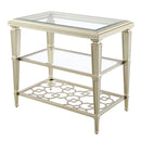 Zaba - End Table - Glass Top & Silver