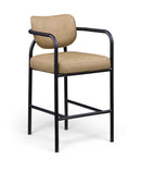 Serava - Faux Leather Upholstered Bar Stool - Tan
