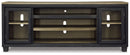 Foyland - XL TV Stand w/Fireplace Option - Black / Brown