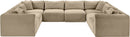 Shaggy - Fabric 8 Piece Modular U-Shaped Sectional