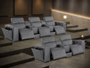 1224 - 8-Piece Modular Power Reclining Sofa & Loveseat Set In With 5 Power Recliners & Power Headrests