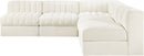 Rummi - Armless Velvet Performance Fabric Upholstered 5 Piece Modular Sectional