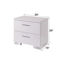 Lorimar - Nightstand - White & Chrome Leg