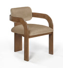 Cedra - Velvet Performance Fabric Upholstered Dining Chair (Set of 2) - Brown Frame