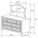 Antonella - 7-Drawer Upholstered Dresser With Mirror