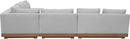 Solace - Olefin Performance Fabric 4 Piece Outdoor Patio Modular Sectional