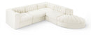 Rummi - Velvet Performance Fabric Upholstered 5 Piece Modular Sectional
