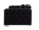 Trislar - Chair With Pillow (Same Lv01399) - Black Velvet